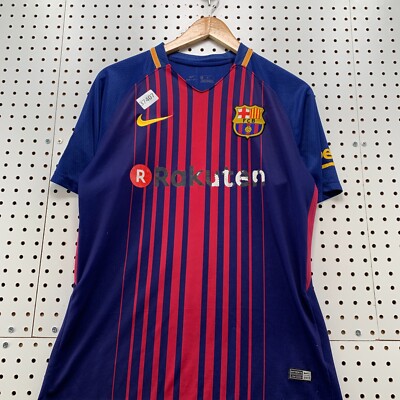 Nike Barcelona FC Soccer Jersey Kit Mens Small Blue #10 Messi