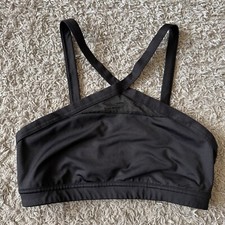 Victorias Secret VSX Sports Bra Womens XS Black X Shape Neckline Lightweight