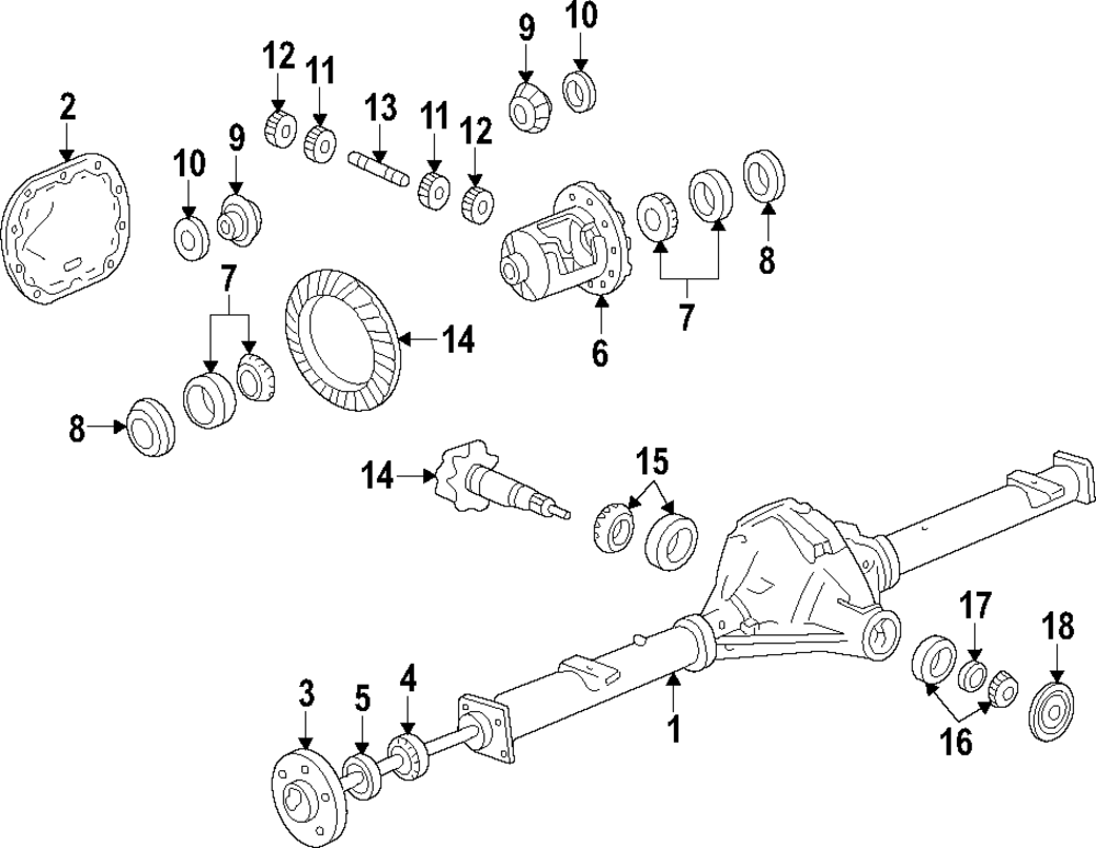 Genuine GM Front Differential Drive Pinion Gear Outer Bearing 85617857