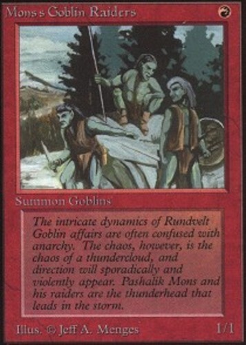 MTG magic cards 1x Mons's Goblin Raiders Unlimited Light Play, English