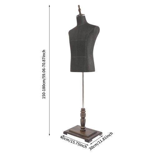 Mannequin Dress Form Male Mannequin Model with Stand, Half-length Model - Picture 8 of 18