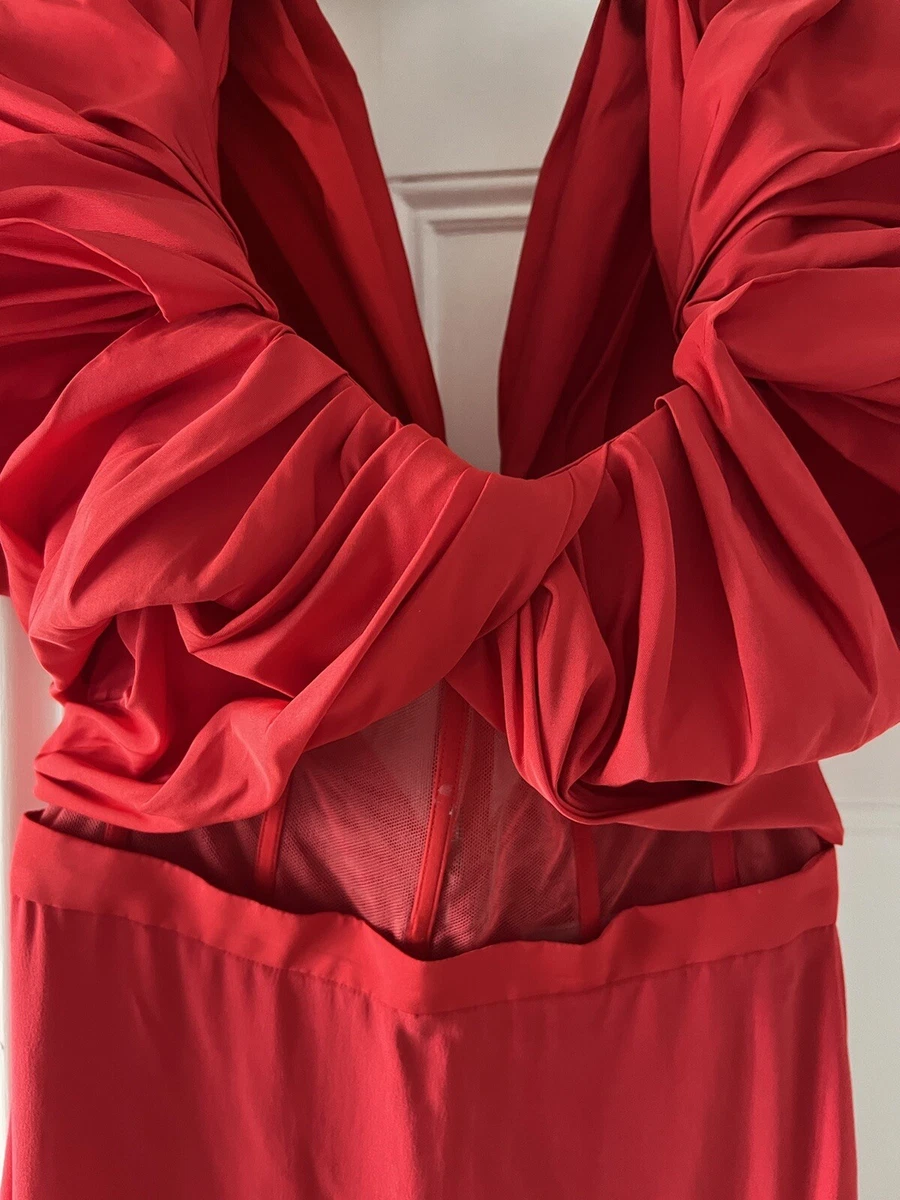 Alexander mcqueen red hot sale gown