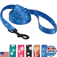CollarDirect Floral Dog Leash Nylon Pattern Flower Print Adjustable Pet Leash