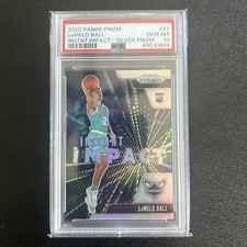 2020-21 Panini Prizm Silver LAMELO BALL RC INSTANT IMPACT PSA 10