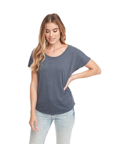5 Pack Of Next Level Apparel Ladies Triblend Dolman T Shirt Stylish T-Shirt 6760 - Picture 4 of 8