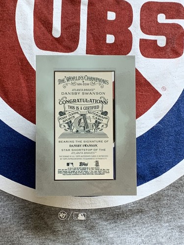 2020 Allen & Ginter DANSBY SWANSON Framed Mini GOLD AUTOGRAPH #/5 Auto CUBS - Picture 4 of 5
