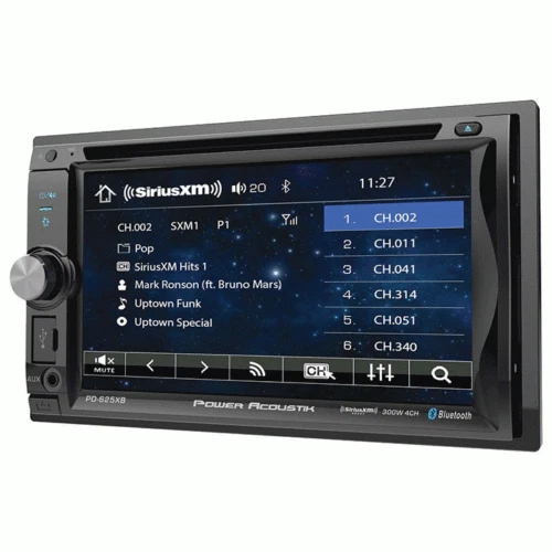 Power Acoustik PD-625B 2 DIN Detachable Face DVD/CD/MP3 Player Bluetooth AUX USB - Image 3 of 4