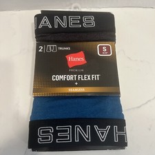 Mens Trunks 2- Pack Hanes Ultimate Comfort Flex Fit Cotton Stretch Underwear