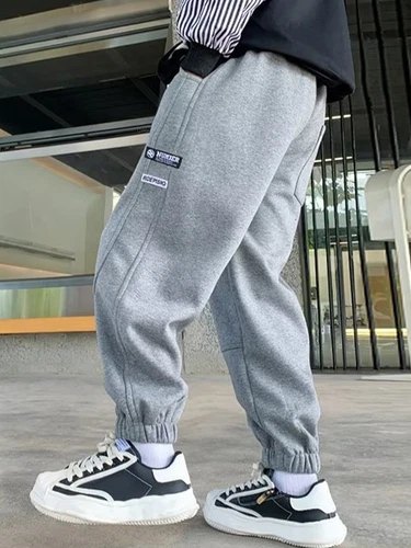 Kids Boys Joggers Baggy Sweatpants Casual Trousers Hiking Pants Picnic Bottoms - Picture 21 of 39