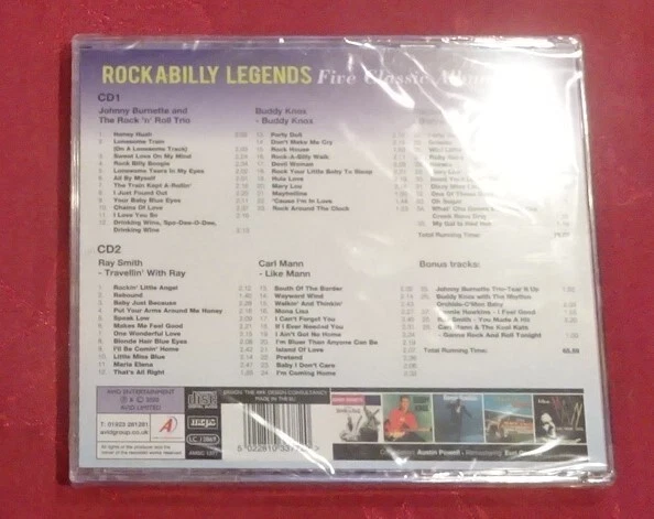ROCKABILLY LEGENDS--FIVE CLASSIC ALBUMS PLUS ON 2 CDS--SEALED--NEW--65 TRACKS - Image 2 of 2