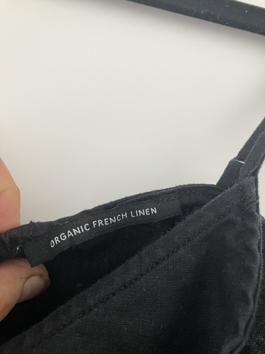 Country Road Camisole Linen Black 8 - Picture 3 of 4