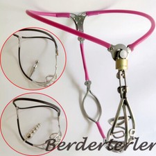 Bondage Stainless Steel Male Chastity Belt With Hollow Cage Invisible Adjustable