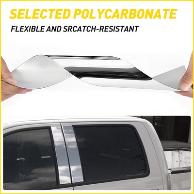 4PCS Chrome Pillar Post Trim For 2004–2014 Ford F150 Extended Crew Cab – Self-Adhesive