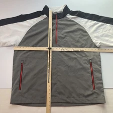 Footjoy Windshirt Mens XL Gray 1/2 Zip Pullover Short Sleeve No Course Logos