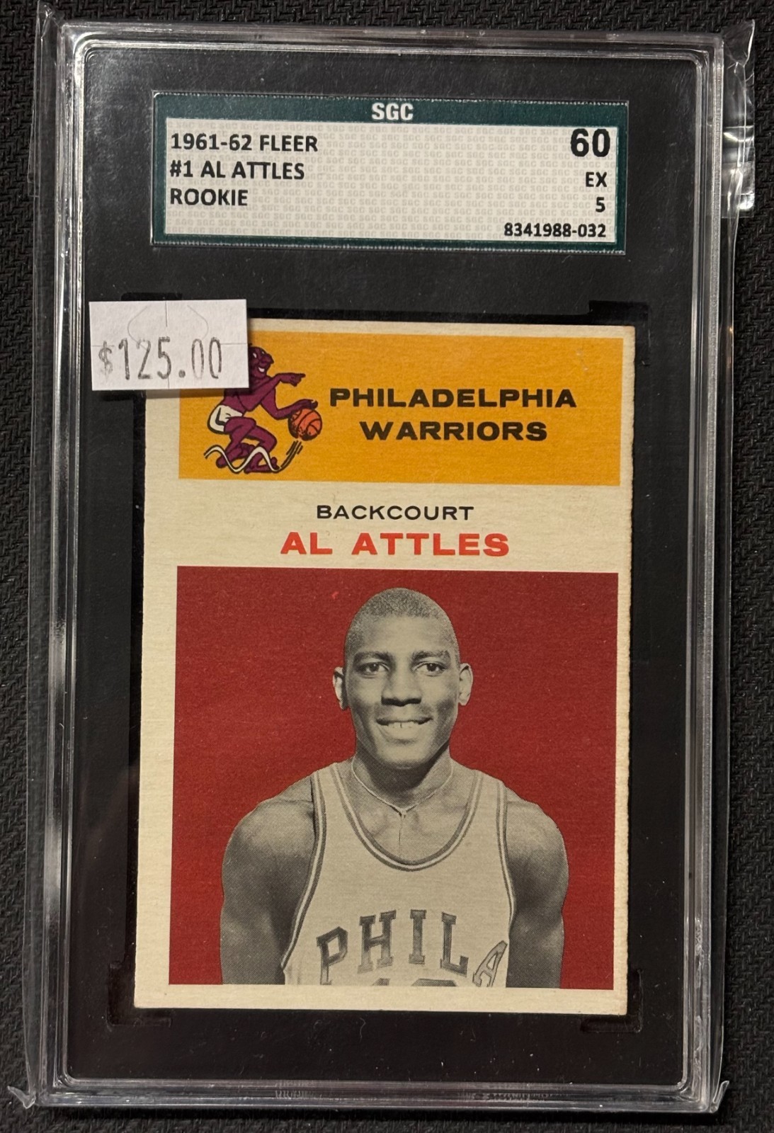 1961-62 Fleer SGC 5 Al Attles #1 Philadelphia Warriors VINTAGE