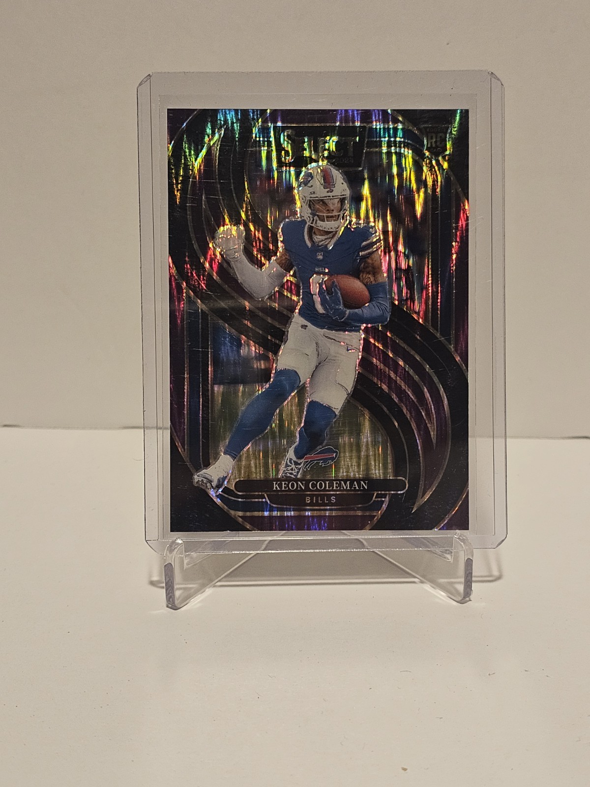 2024 Panini Select - Keon Coleman #153 Premier Level Purple Shock Prizm 53/360