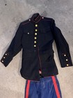 USMC Marine Corps Dress Uniform Jacket & Trousers Blue Red Stripe Brass Buttons — photo 2