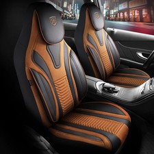 Sitzbezüge (Pilot) passend für Mitsubishi Outlander in Braun-Schwarz mit Tasche