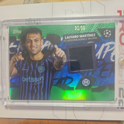 Lautaro Martinez 2025-26 Topps UEFA UCC /99 Player Worn Patch Relic Inter Milan
