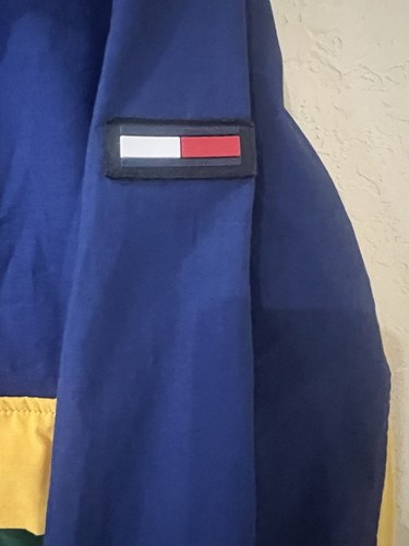 Vintage Tommy Hilfiger Jeans Color Block Sailing Jacket Mens Medium Zip Pockets - Picture 4 of 13