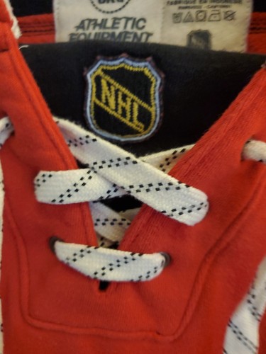 RARE MEN'S CCM CHICAGO BLACKHAWKS SEWN PATCH HOODIE SWEATER XL NHL PRO OK - Picture 8 of 11