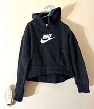 Nike Women's XS Black Pullover Hoodie Logo Long Sleeve Kangaroo Pocket