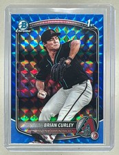 Brian Curley 2025 Bowman Chrome #BDC-170 Blue Geometric Refractor 1st RC /150