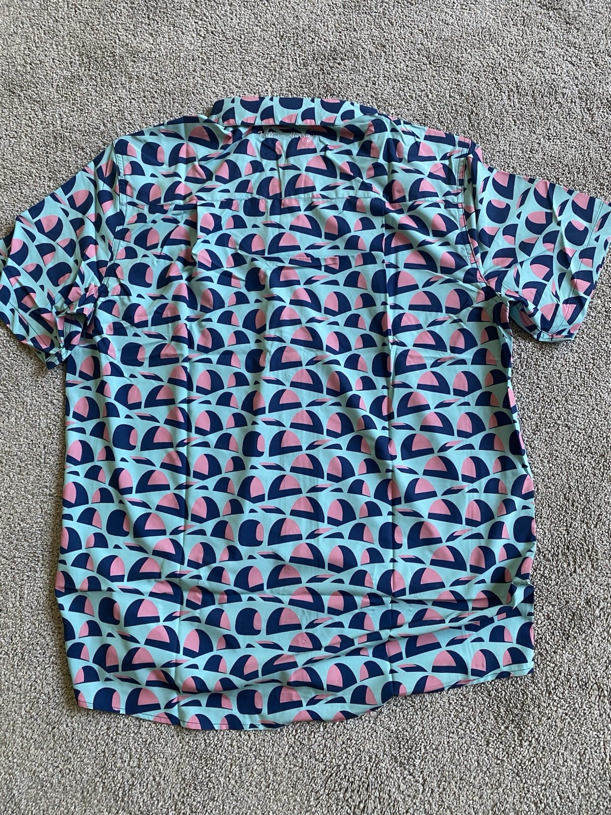 X-LARGE William Murray Golf Men's Building Bridges Button Shirt Short Sleeve NEW