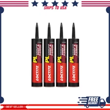 PL S30 10 oz. Black Polyurethane Roof and Flashing Sealant Weatherproof (4-Pack)