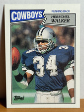 1987 Topps HERSCHEL WALKER rookie card RC Crease-Free #264 Dallas Cowboys NM-MT+. rookie card picture