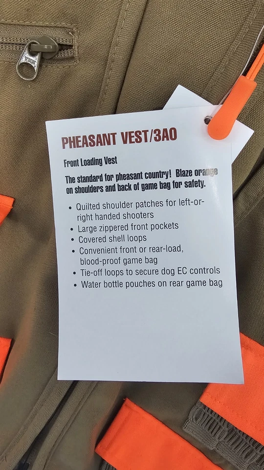 Gamehide Phesant Vest SIZE 2X NWT - Image 2 of 4