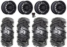 MSA Clubber 14" Wheels Black 26" Moto MTC Tires Kawasaki Mule Pro FXT KRX /