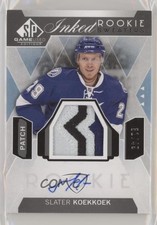 2015-16 SP Game-Used Inked Rookie Sweaters 31/49 Slater Koekkoek Patch Auto 0n8