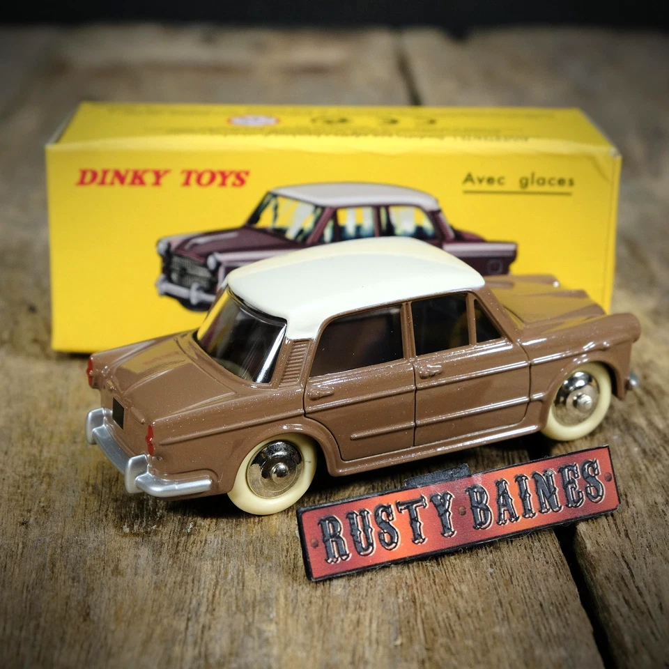 French Dinky 531 reedición, Fiat 1200, marrón, en caja Foto 2 de 4
