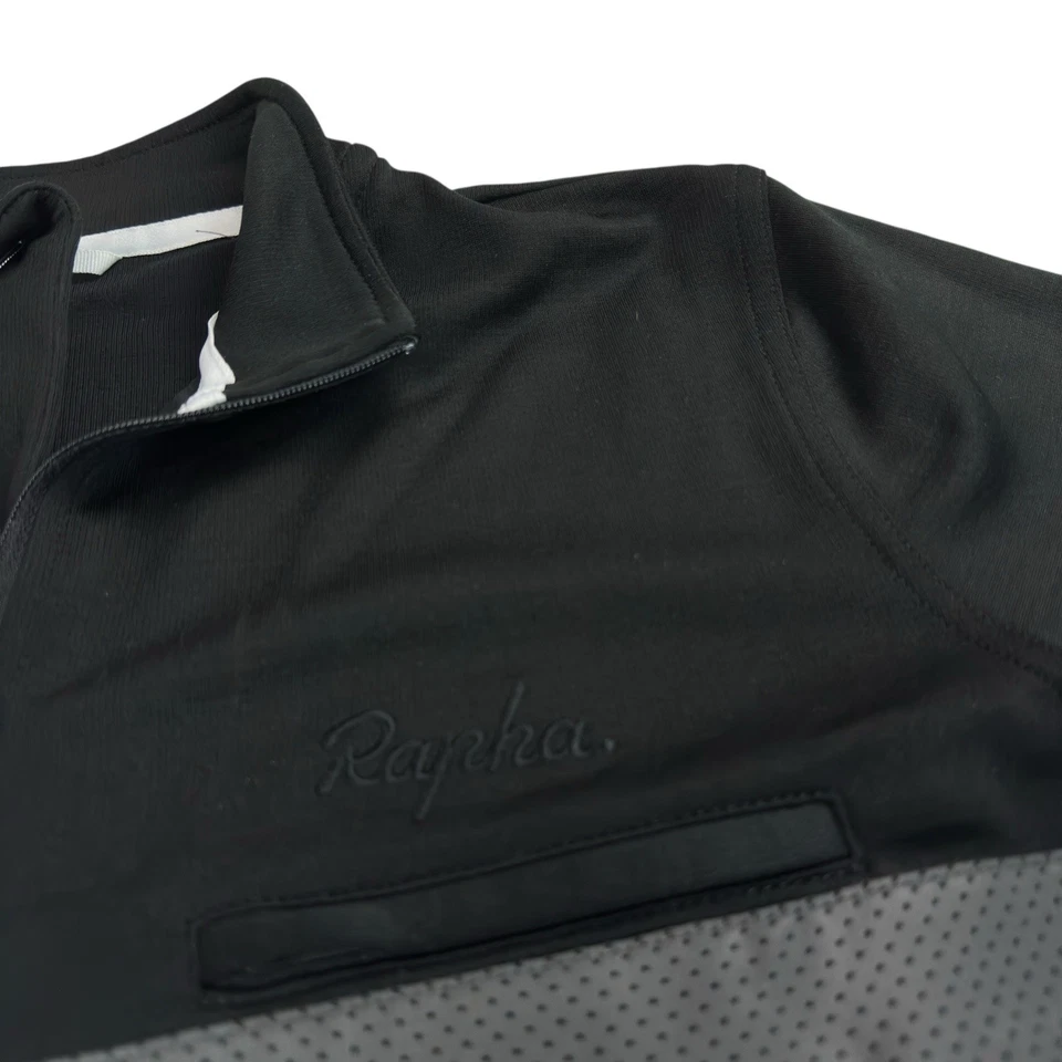 CHAQUETA DE CICLISMO RAPHA NEGRA MANGA LARGA BREVET BLOQUE DE VIENTO GRANDE PARA MUJER HI VIZY Foto 3 de 4