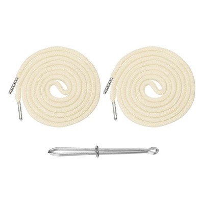 2 Pcs Hoodie Strings Drawstring Cords with Easy Threader (Beige)