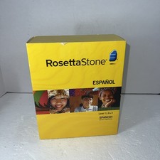 Learn Spanish Rosetta Stone Latin America Level 1-3 DVD's Interactive