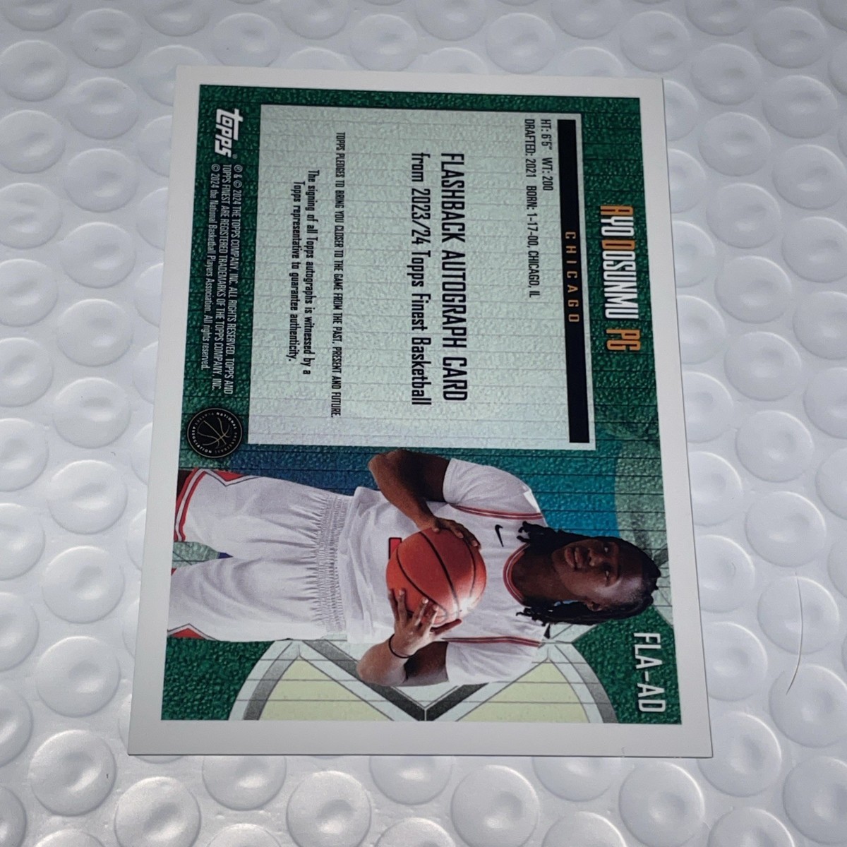 2023-24 Topps Finest - Flashback Autographs Ayo Dosunmu #FLA-AD
