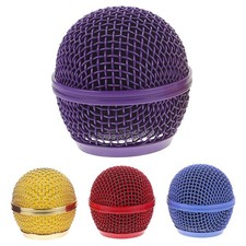 4pcs Steel Mic Grilles - 2" Colorful Compatible for SM58 - Heads with Foam Fi...