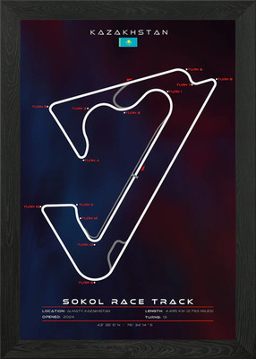 Sokol Race track Framed Wall Art Poster Canvas Print Picture