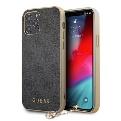 Guess - 4G Charms -  iPhone 12, 12 Pro  Hülle Grau - Hard Case