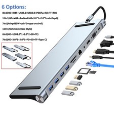 Type-c HUB For PC 11 In 1 PD 100W HD Output Multifunctional USB 3.0 10 Gbps