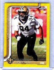 2025 Topps Chrome #221 Cameron Jordan Yellow Wave Refractor #/275