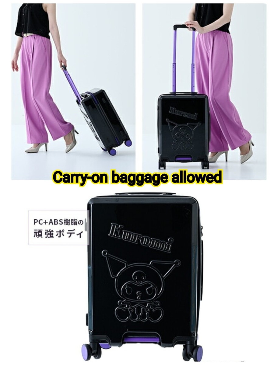 Kuromi Suitcase, Small Size, Carry-on Approved, 35L Travel Case | eBay