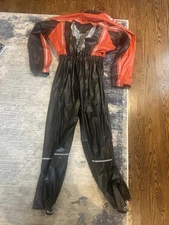 Harley-Davidson Rain Gear-- Size Large Rain Suit One-piece Vis Reflective