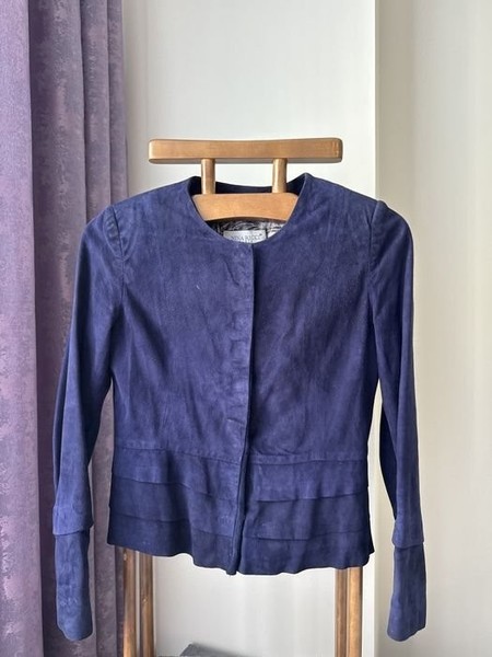 Women Nina Ricci Blazer Purple Suede 40