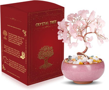 Albero Della Vita Di Quarzo Rosa, Pietre Chakra Oggetti, Soprammobile Portafortu