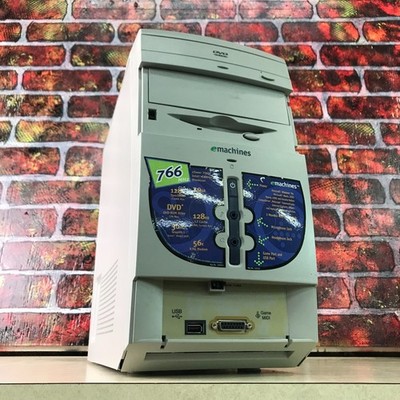 eMachines eTower 766id PC Retro Gaming Celeron 766MHz 512MB RAM