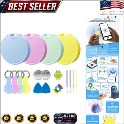 Advanced Air Tracker Tags for Android - 4 Pack with 85dB Alert & Encryption