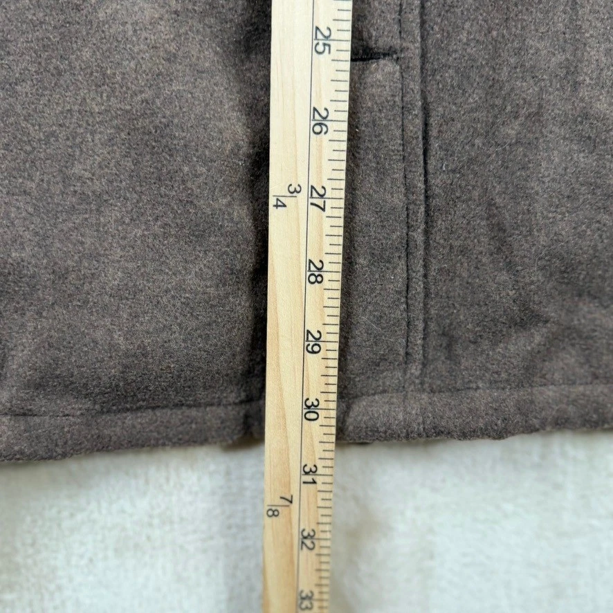 Banana Republic Mens L Relaxed Wool Blend Shirt Jacket Dark Oak Brown Shacket image 7